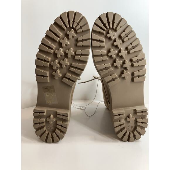 H&M Faux Suede Lace Up Women’s Combat Style Boots Size 9.5 - Picture 7 of 15